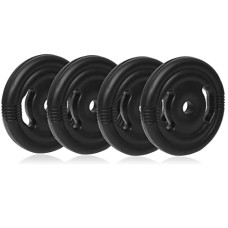 Deals, Discounts & Offers on  - FitBox Sports Finger Gripped Weigth Plates 20kg (5kg x 4), Black