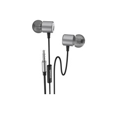 Deals, Discounts & Offers on Headphones - Amazon Brand - Solimo in Ear Wired Earphones with Mic, 10mm Driver, Nickel Plated Jack (Grey)