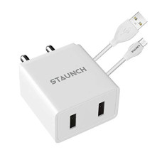 Deals, Discounts & Offers on Mobile Accessories - Staunch Flash 3.1A Fast Charger USB Wall Adapter BIS Approved