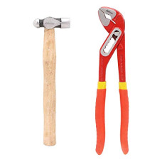 Deals, Discounts & Offers on Hand Tools - Suzec Johnson Plumber Tool Kit Ball Pein Hammer with Handle & Water Pump Plier Box Joint