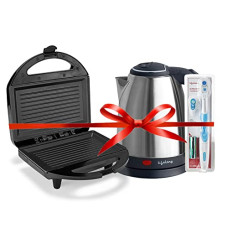 Deals, Discounts & Offers on  - Lifelong Electrified Morning Kit - Electric Kettle (1.5L, Black), Sandwich Maker (750 W) and Electric Toothbrush Super Combo