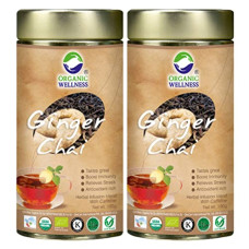 Deals, Discounts & Offers on  - Organic Wellness Ginger Chai 100 Gram Tin | Pack of 2