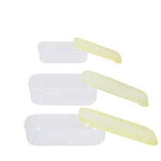 Deals, Discounts & Offers on  - Aristo Italy Plastic Storage Container 3 Pcs Set, Transparent Clear