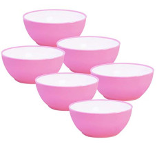 Deals, Discounts & Offers on  - Wonder Plastic Prime Desire Microwave Safe Bowl Set, 6 pc 500 ml, Pink Color, Made in India, KBS02933, (Model: DESIRE_6_P_PRIME)