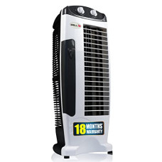 Deals, Discounts & Offers on  - iBELL DELUXE Tower Fan with 25 Feet Air Delivery, 4 Way Air Flow, High Speed, Anti Rust Body (Black)
