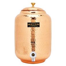 Deals, Discounts & Offers on  - Crockery wala and company Copper Hammered Handmade Water Pot with brasstap, 8.5 l