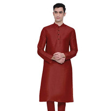 Deals, Discounts & Offers on Men - [Size XL] Sanwara Men's Art Silk Regular Kurta
