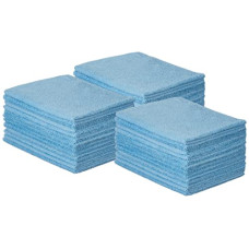 Deals, Discounts & Offers on Home Improvement - Amazon Brand - Presto! Microfibre Cleaning Cloth, 40 x 30 cm, 220 GSM, Set of 36, Blue