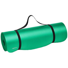 Deals, Discounts & Offers on  - AmazonBasics 13mm Extra Thick Yoga and Exercise Mat with Carrying Strap, Green