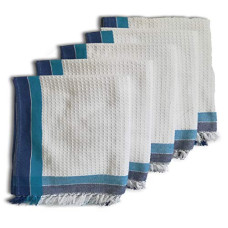 Deals, Discounts & Offers on  - Athom Living Light Weight Cotton Premium Waffle Border Bath Towel 75x150 cm Pack of 5