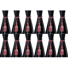 Deals, Discounts & Offers on  - Kuber Industries Polyester 12 Pieces Curtain Tie Back Tassel Set (Pink) -CTKTC12845 (CTKTC012845)
