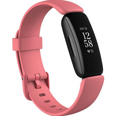 Deals, Discounts & Offers on  - Fitbit Inspire 2 Health & Fitness Tracker with a Free 1-Year Premium Trial, 24/7 Heart Rate, Black/Rose, One Size (S & L Bands Included)