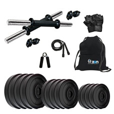 Deals, Discounts & Offers on  - FITZON PVC DM-26KG (3 KG x 4 = 12 KG + 2.5 KG x 4 = 10 KG + 1 KG x 4 = 4 KG) Combo 4 Dumbbells Set