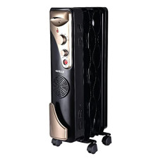 Deals, Discounts & Offers on  - Havells OFR 5 Wave Fins with Fan 1400 watt (Black), (GHROFBXK140)