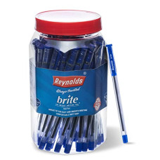 Deals, Discounts & Offers on Stationery - Reynolds BRITE BP 50 CT JAR, BLUE I Lightweight Ball Pen With Comfortable Grip