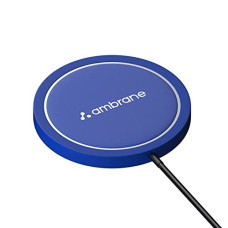Deals, Discounts & Offers on Mobile Accessories - Ambrane AeroSync 15 Watt Fast Charging Wireless Pad, Compatible with Wireless Charging Enabled Devices (Blue)
