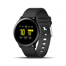Deals, Discounts & Offers on Mobile Accessories - Gionee STYLFIT GSW7 Smartwatch with SPO2 Monitoring, Heart Rate Sensor, Full Touch Control, Remote Camera & IP67 Water Resistant (Matte Black), Regular