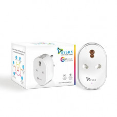 Deals, Discounts & Offers on Electronics - Syska ABS 16A Mwp-003 Smart Wi-Fi Plug With Power Meter 16Amp Works Alexa And Google Assistant, White