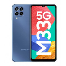 Deals, Discounts & Offers on Electronics - [SBI Credit Card] Samsung Galaxy M33 5G (Deep Ocean Blue, 6GB, 128GB Storage) | 6000mAh Battery | Upto 12GB RAM with RAM Plus | Travel Adapter to be Purchased Separately