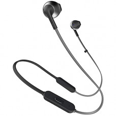 Deals, Discounts & Offers on Mobile Accessories - JBL T205BT by Harman Wireless Bluetooth in Ear Neckband Headphones with Mic (Black)