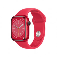 Deals, Discounts & Offers on Tablets - Apple Watch Series 8 GPS 41mm (Product) RED Aluminium Case with (Product) RED Sport Band - Regular