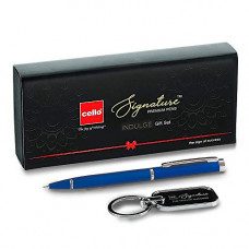 Deals, Discounts & Offers on Stationery - Cello Signature Indulge Gift Set | Pack of 1 Metallic Ball Pen and a Keychain | Ball Pen Provides a Smooth Writing Experience | Perfect