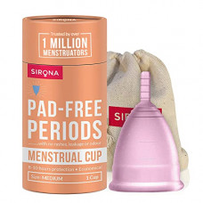 Deals, Discounts & Offers on Health & Personal Care - Sirona Reusable Menstrual Cup for Women | Medium Size with Pouch | Ultra Soft, Odour and Rash Free | 100% Medical Grade Silicone | No Leakage | Protection