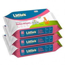 Deals, Discounts & Offers on Baby Care - Little's Soft Cleansing Baby Wipes with Aloe Vera, Jojoba Oil and Vitamin E (80 wipes) pack of 3