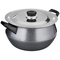 Deals, Discounts & Offers on Cookware - Amazon Brand - Solimo Non Stick Handi with Stainless Steel Lid (4.25L, Hammertone finish, 3 coat, 2.9mm thickness)