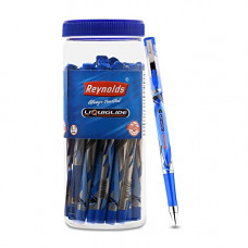 Deals, Discounts & Offers on Stationery - Reynolds LIQUIGLIDE 25 PENS JAR, BLUE Ball Pen I Lightweight Ball Pen With Comfortable Grip