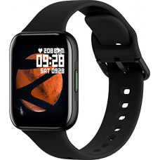 Deals, Discounts & Offers on Mobile Accessories - ZEBRONICS Zeb-Fit1220CH Smart Fitness Watch, 2.5D Curved Glass Full Touch Display, SpO2, BP & Heart Rate Monitor, IP67 Water Resistant, 7 Sports Mode (Black Rim + Black Strap)