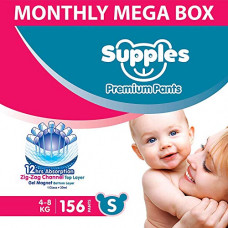 Deals, Discounts & Offers on Baby Care - Supples Baby Diaper Pants, Monthly Mega-Box, Small, 156 Count