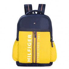 Deals, Discounts & Offers on Laptop Accessories -  Tommy Hilfiger Kyler Unisex Polyester 15 Inch Laptop Backpack Navy + Yellow