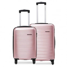 Deals, Discounts & Offers on  - Nasher Miles Monte Carlo Hard-Sided Polycarbonate Luggage Set of 2 Rose Gold Trolley Bags (55 & 65 cm)