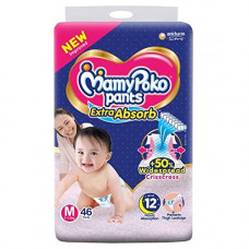Deals, Discounts & Offers on Baby Care - MamyPoko Pants Extra Absorb Diaper - Medium Size, Pack of 46 Diapers (M-46)