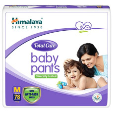 Deals, Discounts & Offers on Baby Care - Himalaya Total Care Baby Pants Diapers, Medium (7-12kg), 78 Count
