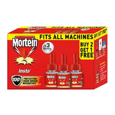 Deals, Discounts & Offers on Outdoor Living  - Mortein Mosquito Repellent Insta Refill - 45ml x 3 (Pack of 3) | Mosquito Killer | Fits All Standard Machines