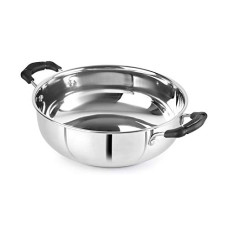 Deals, Discounts & Offers on Cookware - Cello Steelox Induction Compatible Stainless Steel Kadhai, 3ltr