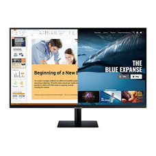 Deals, Discounts & Offers on Televisions - Samsung 32 inches 1920 x 1080 Pixels M5 LED Smart Monitor with Netflix, YouTube, Prime Video and Apple TV Streaming (LS32AM500NWXXL, Black)