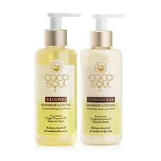 Deals, Discounts & Offers on Beauty Care - Coco Soul Hair Care Combo Dandruff Control Shampoo + Conditioner with Ayurvedic Medicine | 100% Cold Pressed Virgin Coconut Oil | Neem & Methi | Sulphate & Paraben Free | From the Makers of Parachute Advansed | 400ml