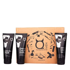 Deals, Discounts & Offers on Beauty Care - Qraa Charcoal Kit: Charcoal Scrub 100gm, Charcoal Face wash 100gm, Charcoal Peel-off Mask 100gm For Men-With Tea tree oil