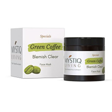 Deals, Discounts & Offers on Beauty Care - Mystiq Living Specials - Green Coffee Blemish Clear - Face Mask For Glowing Skin | Detan Removal Pack | Face Pack For Tan Removal | Oil Control, Pimples, Blemishes & Brightening | Ayurvedic Formulation-100 GM