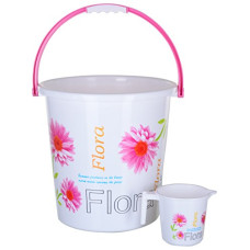 Deals, Discounts & Offers on Home Improvement - Nayasa Boon Bucket 18 LTR+Boon Mug 1.5 LTR Set-Pink, 50.8 cm x 25.4 cm x 50.8 cm