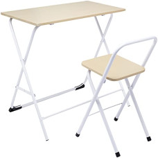 Deals, Discounts & Offers on Furniture - Amazon Brand - Solimo Felix Folding Study Table and Chair Set (Brown)