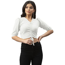 Deals, Discounts & Offers on Women - Selvia Women's Polyester Blend Mini T-Shirt