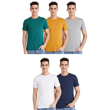 Deals, Discounts & Offers on Men - [Size M, XL,XXL] Amazon Brand - Symbol Men's Solid Regular fit T-Shirt
