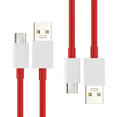 Deals and Offers on Mobile Accessories - BSTOEM One Plus Type 'C' Usb Warp/Dash Charging & Data Transfer Cable Compatible For All Type 'C' Phone Red (PACK OF 3) Deals, Discounts & Offers on Mobile Accessories - BSTOEM One Plus Type 'C' Usb Warp/Dash Charging & Data Transfer Cable Compatible For All Type 'C' Phone Red (PACK OF 3)