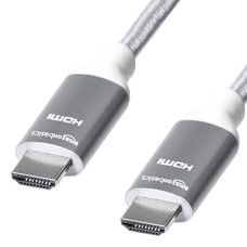 Deals, Discounts & Offers on Accessories - Amazon Basics High-Speed 4K HDMI Cable with Braided Cord, 6 Feet, Light Grey