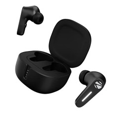 Deals, Discounts & Offers on Headphones - ZEBRONICS Sound Bomb 7 Bluetooth TWS in Ear Earbuds with 40H Playtime, ENC Mic, Rapid Charge, Upto 50ms Gaming Mode, Flash Connect, Voice Assistant, Smooth Touch Control, BT v5.2, Type C (Black)