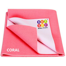 Deals, Discounts & Offers on Baby Care - BeyBee Bed Protector Sheet (Small (50cm X 70cm),Cotton,Salmon Rose)